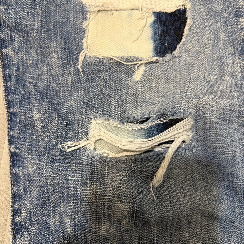 True Religion Jeans Mens 33x34 Geno Ojai Escape Dragon Embroidered Distressed